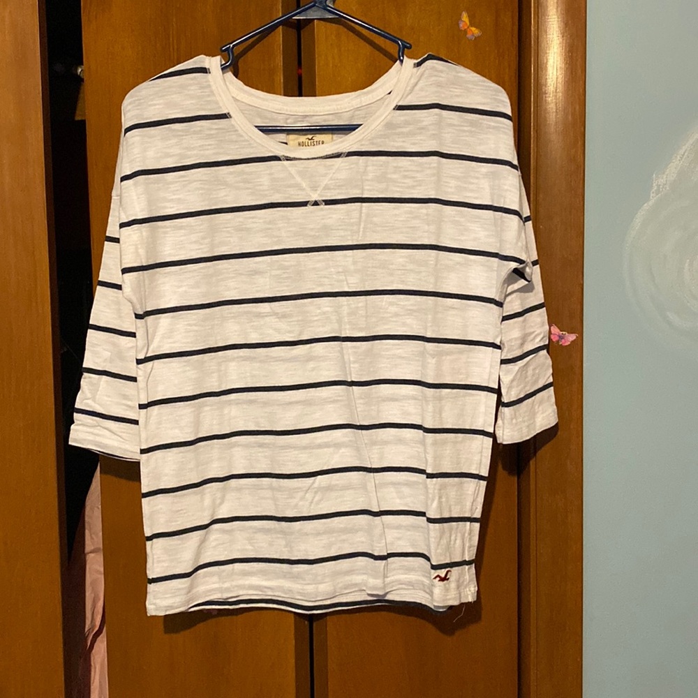 White and Black Hollister shirt